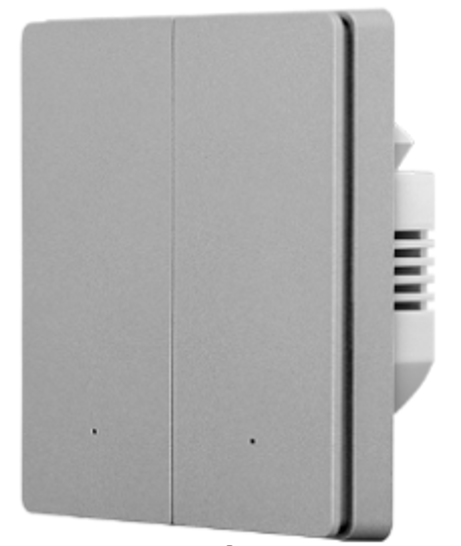 Tuya 2G WiFi Push Button Switch with Neutral Line, 500W/Gang Load, Compatible with Alexa & Google Home, IEEE 802.11 b/g/n Wireless